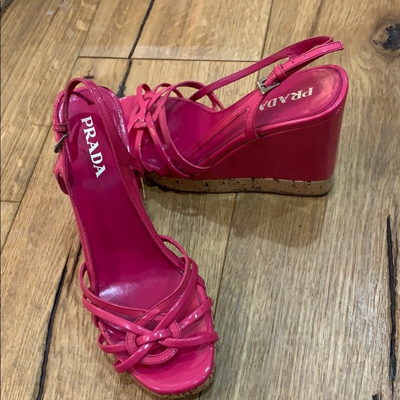 HOT Pink Prada Wedge - Picture 2 of 6